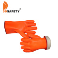 Violet Implant Flock Lined PVC Household Working Gloves